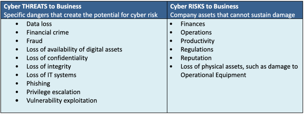Cyber Threat to Digital Risk