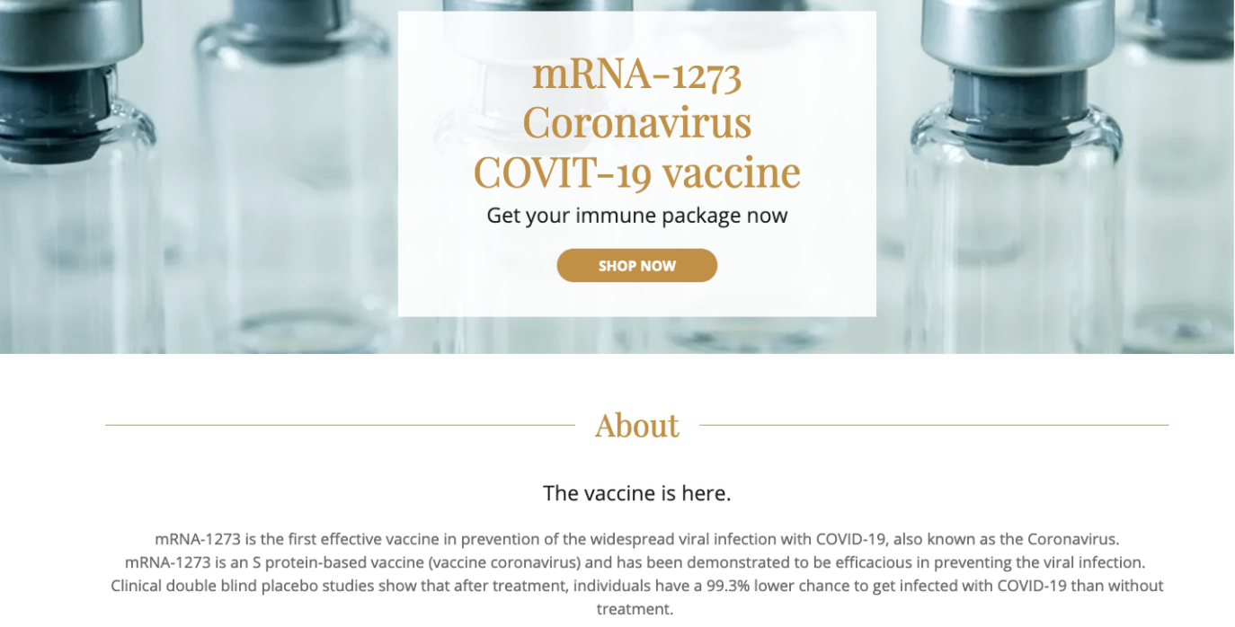 Fake COVID vaccine